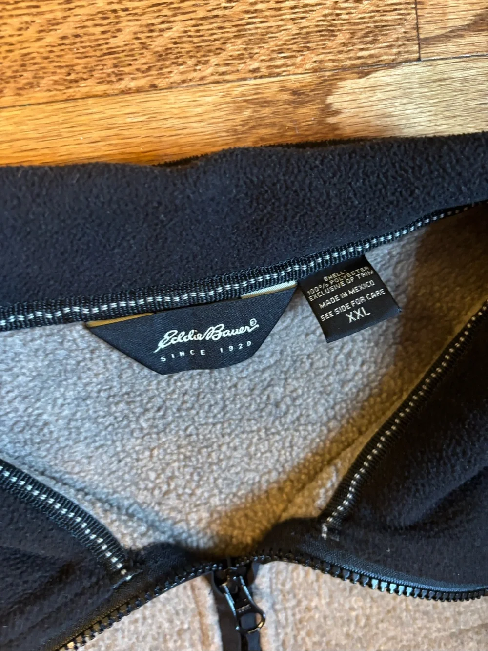 Eddie Bauer Oatmeal Quarter Zip Fleece Pullover Jacket XXL